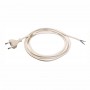 Кабел захранващ 2х0.75 кв.мм, 1.5 м, H03VVH2-F, бял AS-Schwabe 70641