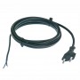 Кабел захранващ 2х0.75 кв.мм, 3 м, H03VVH2-F, черен AS-Schwabe 70652
