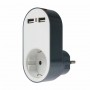 Адаптор със защита срещу пренапрежения 16А, 230V, 2 броя USB-порт AS-Schwabe 18211