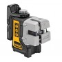 Нивелир DeWALT лазерен линеен с 3 лъча 15 м, 0.3 мм/м, DW089K