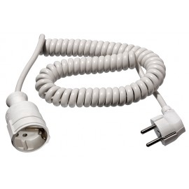 Удължител с кабел 2.5 м, 3х1,5 мм, H05VV-F, IP20, бял AS-Schwabe GmbH 70412