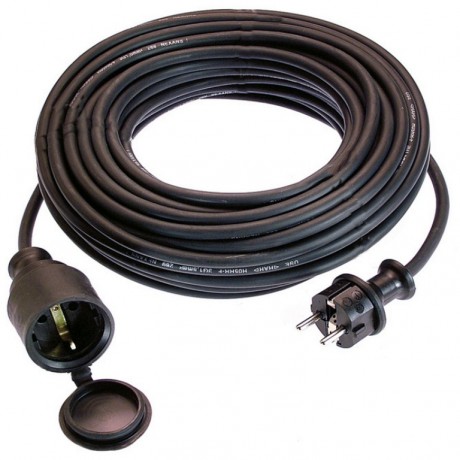 Удължител с кабел 25 м, 3х1,5 мм, H05RR-F, IP44, черен AS-Schwabe GmbH 60364