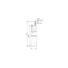 Помпа потопяема със смукателна решетка SBA 3-35 M Grundfos /800W, Q-2.76 m3/h, H-25.2 m, 3/4"-1"/ 97896285