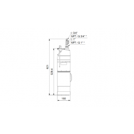 Помпа потопяема със смукателна решетка SBA 3-35 A Grundfos /800W, Q-2.76 m3/h, H-25.2 m, 3/4"-1"/ 97896286