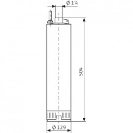 Помпа потопяема 5", сондажна TWI 5 505 EM  Wilo /900 W, Q-9.0 m3/h, Н-55 м, 1 1/4"/ 4144951