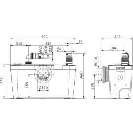 Помпена система за отпадни води Hisewlift 3-35 Wilo 4191677