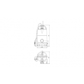 Помпа потопяема, дренажна UNILIFT CC9 - А1 Grundfos /Q-14 m3/h, H-9 m, 1 1/4", 10 м/ 96280970