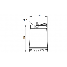 Помпа потопяема, дренажна Unilift AP12.50.11.А1 Grundfos /Q-30 m3/h, H-17 m, 2", 10 м/ 96010981