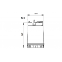 Помпа потопяема, дренажна Unilift AP12.50.11.А1 Grundfos /Q-30 m3/h, H-17 m, 2", 10 м/ 96010981