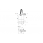 Помпа потопяема, дренажна Unilift KP 150-АV1 Grundfos /Q-8.5 m3/h, H-5.5 m, 1 1/4", 10 м/ 011H1900