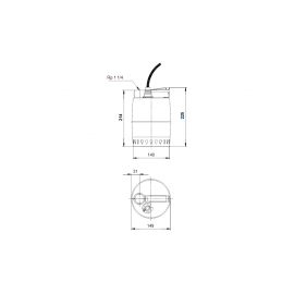 Помпа потопяема, дренажна Unilift KP 250-M1 Grundfos /Q-11.2 m3/h, H-7.5 m, 1 1/4", 10 м/ 012H1300