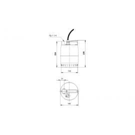 Помпа потопяема, дренажна Unilift KP 350-M1 Grundfos /Q-14 m3/h, H-9 m, 1 1/4", 10 м/ 013N1300