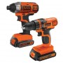 Комплект акумулаторни инструменти BDCDDIM18B Black&Decker BDCDC18 /18 V, 1.5 Аh, 28 Nm/ и BDCIM18N /18 V, 1.5 Аh, 155 Nm/ Комплект акумулаторни инструменти BDCDDIM18B Black&Decker BDCDC18 /18 V, 1.5 Аh, 28 Nm/ и BDCIM18N /18 V, 1.5 Аh, 155 Nm/