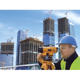 Нивелир оптичен N32x (32x, 1,5мм/1км, IPX6) в комплект с телекоскопична лата  (TS-50) и тринога (SJJ1) NIVEL SYSTEM