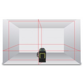 Нивелир лазерен линеен 20м, ±1мм/5м, 3 лазерни равнини  (360°), червен, IP54 + тринога (SJJ-M1) NIVEL SYSTEM CL3D