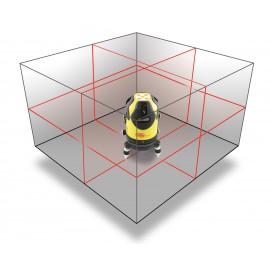 Нивелир лазерен линеен 20м, ±1мм/10м, 3 лазерни вертикални равнини (360°), червен NIVEL SYSTEM CL8