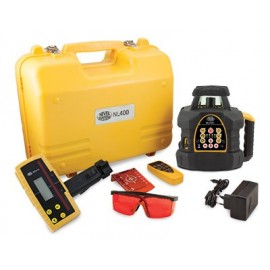 Ротационен лазерен нивелир 500м, ±1мм/10м, наклон: ±8,0%, сензор RD400, IP64, червен + тринога и рейка NIVEL SYSTEM NL400