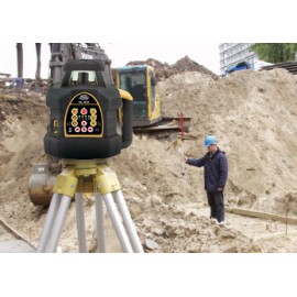 Ротационен лазерен нивелир 500м, ±1мм/10м, наклон: ±8,0%, дистанц., лаз. сензор RD400G, IP64, зелен NIVEL SYSTEM NL400G