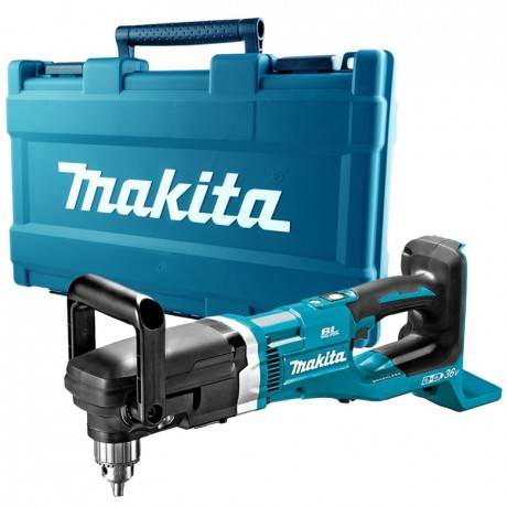 Ъглова акумулаторна бормашина Makita DDA460ZK /18+18 V, 136 Nm/