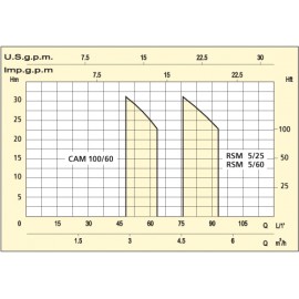 Хидрофорна уредба Speroni CAM 100/60 /1100W, Q-3.6м3/ч, 1-1”, Н-45м, 60л/