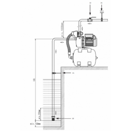 Хидрофорна уредба Wilo HWJ 204 X EM 25 L  /Q-5000 л/ч, 1-1”, Н-50 м/