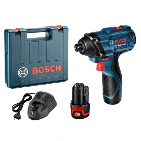 Bosch GDR 120-Li, Винтоверт акумулаторен 2-скоростен ударен 12 V, 1.5 Ah, 0-1300 / 0-2600 об./мин, 0-3400 уд./мин, 100 Nm