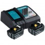 Батерия акумулаторна Li-Ion със зарядно комплект Makita BL1860 Set, 18.0 V, 6.0 Ah, BL1860Bx2, DC18RC