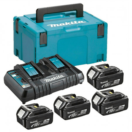 Батерия за електроинструменти Li-Ion комплект 18 V, 5 Ah, 4 х BL1850B, DC18RD Makita MKP3PT184