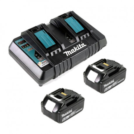 Батерия за електроинструменти Li-Ion комплект 18.0 V, 6.0 Ah, 2х BL1860B, DC18RD Makita B-11
