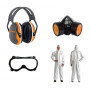 Защитен комплект антифони, гащеризон, маска, очила RURIS