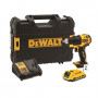 Акумулаторен винтоверт DeWALT с безчетков двигател с 1 батерия и зарядно, 18 V, 1.7 Ah, 90 Nm, 1.5-13 мм DCD800E1T