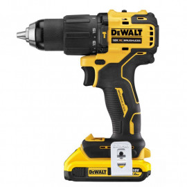 Акумулаторна бормашина DeWALT ударна с 2 батерии и зарядно, 18 V, 2 Ah, 65 Nm, 1.5-13 мм, DCD709D2T