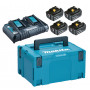 Батерия Li-Ion комплект със зарядно за електроинструменти 6 Ah, 18 V, 4 бр. Makita BL1860 Set