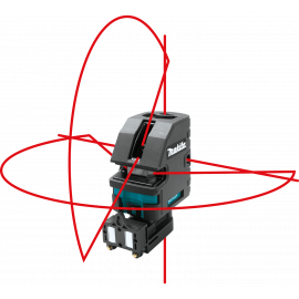 Нивелир Makita лазерен линеен с 3 лъча 15 м, 0.3 мм/м, SK103PZ