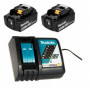 Батерия Makita Li-Ion комплект със зарядно устройство 18 V, 5 Ah, 2 бр., BL1850B Set