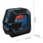 Нивелир Bosch лазерен линеен/точков 15 м, 0.3 мм/м, GCL 2-50 G- 0 601 066 M01