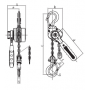 Лебедка Haklift ръчна с верига и тресчотка 0.5 т, 3 м, VTS500