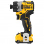 Винтоверт DeWALT акумулаторен, 12 V, 2 Ah, 8 N/m, DCF601D2