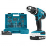Бормашина винтоверт Makita акумулаторна ударна 18 V, 1.5 Ah, 42 Nm, 1.5-13 мм, HP457DWE10 Бормашина винтоверт Makita акумулаторна ударна 18 V, 1.5 Ah, 42 Nm, 1.5-13 мм, HP457DWE10
