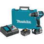 Бормашина винтоверт Makita акумулаторна ударна 18 V, 3 Ah, 54 Nm, 1.5-13 мм, DHP484RFE