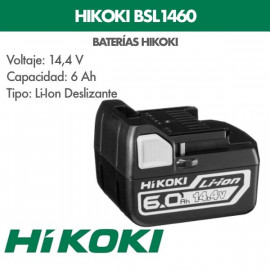 Батерия HiKOKI - Hitachi акумулаторна Li-Ion за електроинструменти 14.4 V, 6 Ah, BSL1460