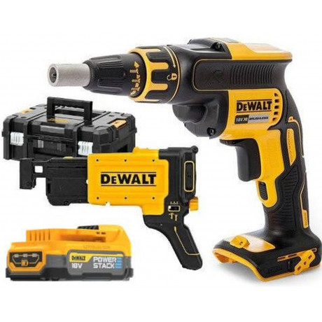 Винтоверт DeWALT акумулаторен с пълнител безчетков с батерия и зарядно, 18 V, 1.7 Ah, 30 Nm, 1/4", шестостен, DCF620E1K