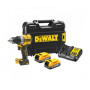 Бормашина винтоверт DeWALT акумулаторна ударна с батерия и зарядно, 18 V, 1.7 Ah, 90 Nm, 1.5-13 мм, DCD805E2T