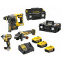 Комплект DeWALT акумулаторни инструменти с 3 батерии и зарядно, DCF887, DCH273, DCG405, 18 V, 5 Ah, DCK305P3T