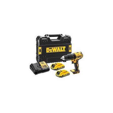 Акумулаторна бормашина DeWALT ударна с 2 батерии и зарядно, 18 V, 2 Ah, 65 Nm, 1.5-13 мм, DCD778D2T