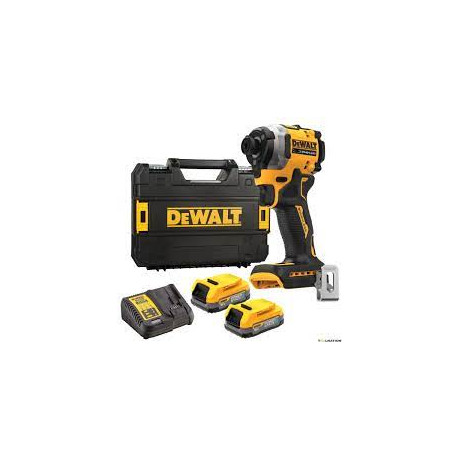 Гайковерт акумулаторен DeWALT с безчетков двигател с 2 батерии и зарядно, 18 V, 1.7 Ah, 206.2 Nm, шестостен, 1/4", DCF850E2T