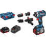 Акумулаторен винтоверт Bosch перфоратор с 2 батерии и зарядно, 18 V, 5 Ah, 60 Nm, 1/4", шестостен, GSR 18V-60 FC-0 601 9G7 100