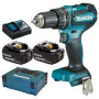 Акумулаторен винтоверт Makita ударен с 2 батерии и зарядно, 18 V, 5 Ah, 50 Nm, 1.5-13 мм, DHP485RTJ