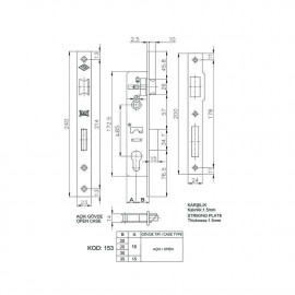 Брава със секретен патрон 40 мм METLOX