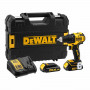 Акумулаторен винтоверт DeWALT с безчетков двигател с 2 батерии и зарядно, 18 V, 1.5 Ah, 65 Nm, 1.5-13 мм DCD708S2T